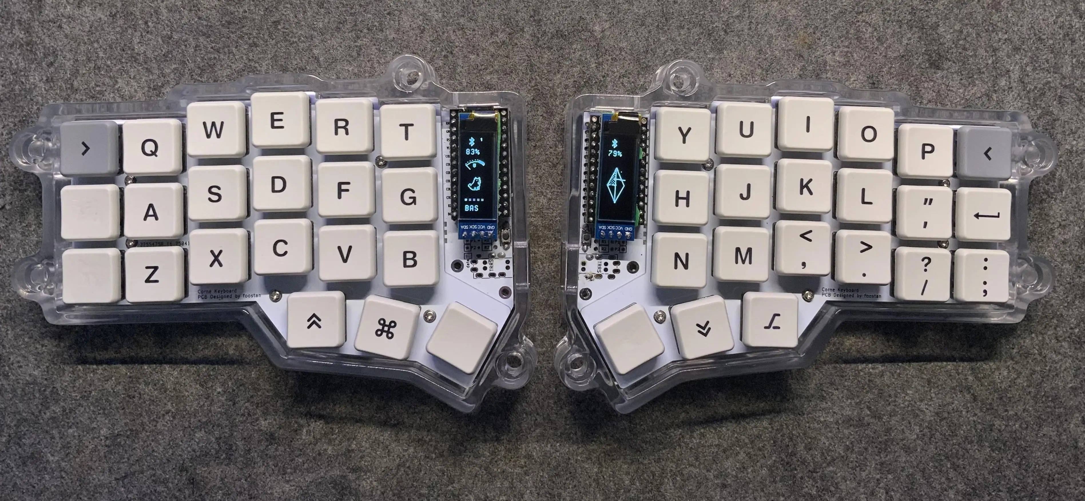 Corne: Low-profile wireless split keyboard