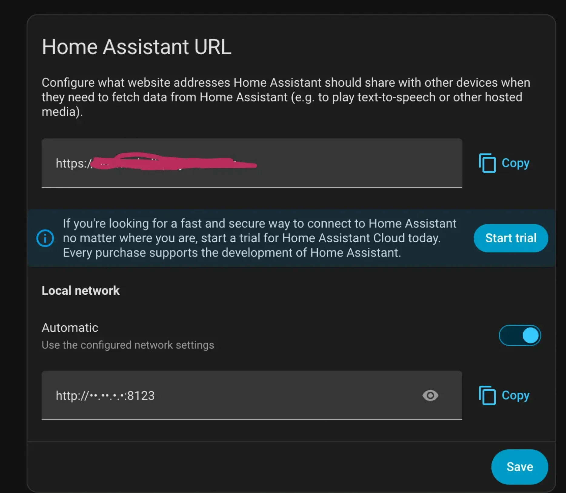 Home Assistant external URL