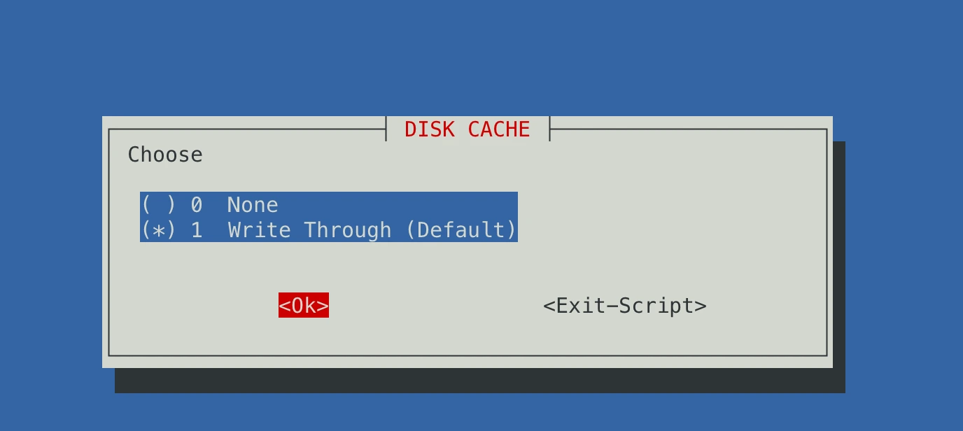 Cache setting